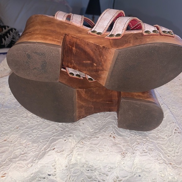 Bed Stu Paulina Platform Leather Clogs Sandals Nectar Lux Women’s 7 - Picture 9 of 11